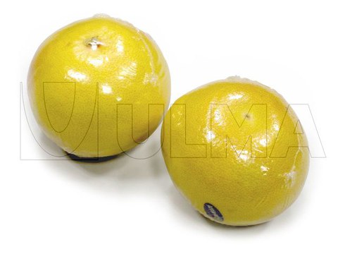 Pompelmoes verpakt op flow pack machine (hffs)