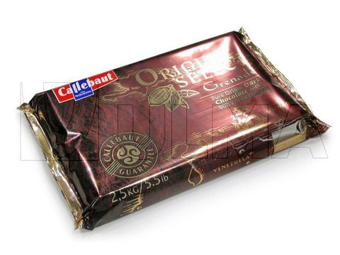 5 kg chocolade verpakt op flow pack machine (hffs)