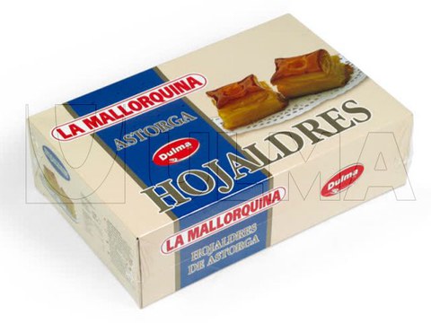 Doos koekjes verpakt in krimpfolie met flowpacker