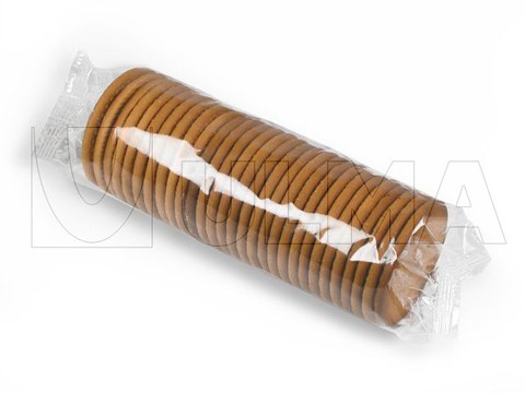 Koekjes verpakt op de zijkant in flow pack.