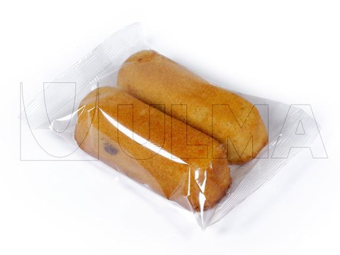 Chocolade cakejes verpakt met flowpacker