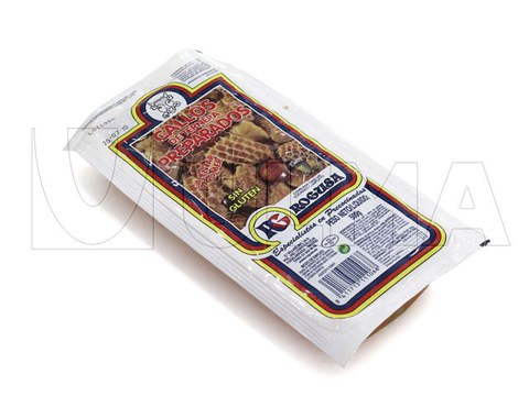 Kant-en-klaar eten vacuüm verpakt in flexibele folie met thermoformer