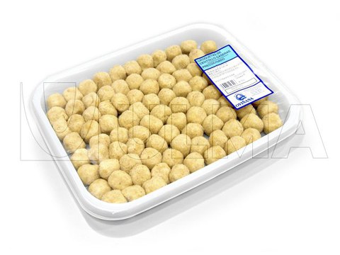 Krabkroketjes verpakt met traysealer