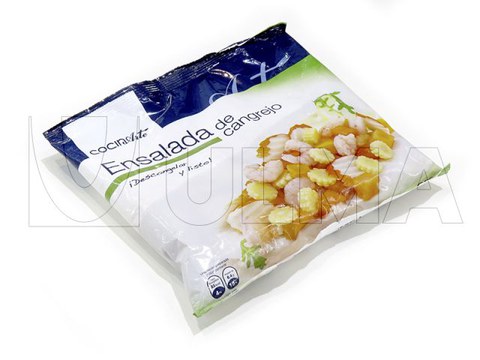 Krabsalade verticaal verpakt met VFFS machine