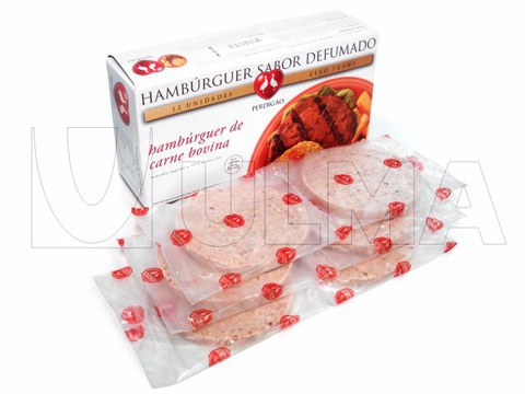 Bevroren hamburgers in flowpack (HFFS)