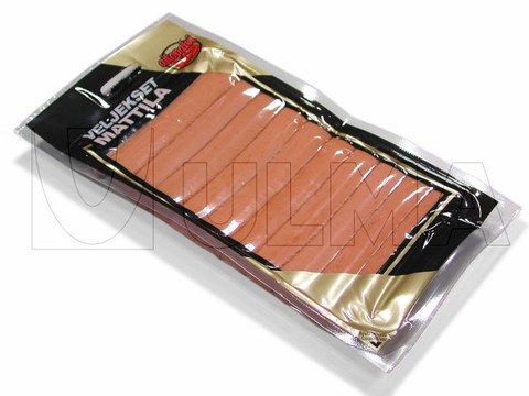 Worstjes vacuüm verpakt op dieptrekmachine met flexibele folie